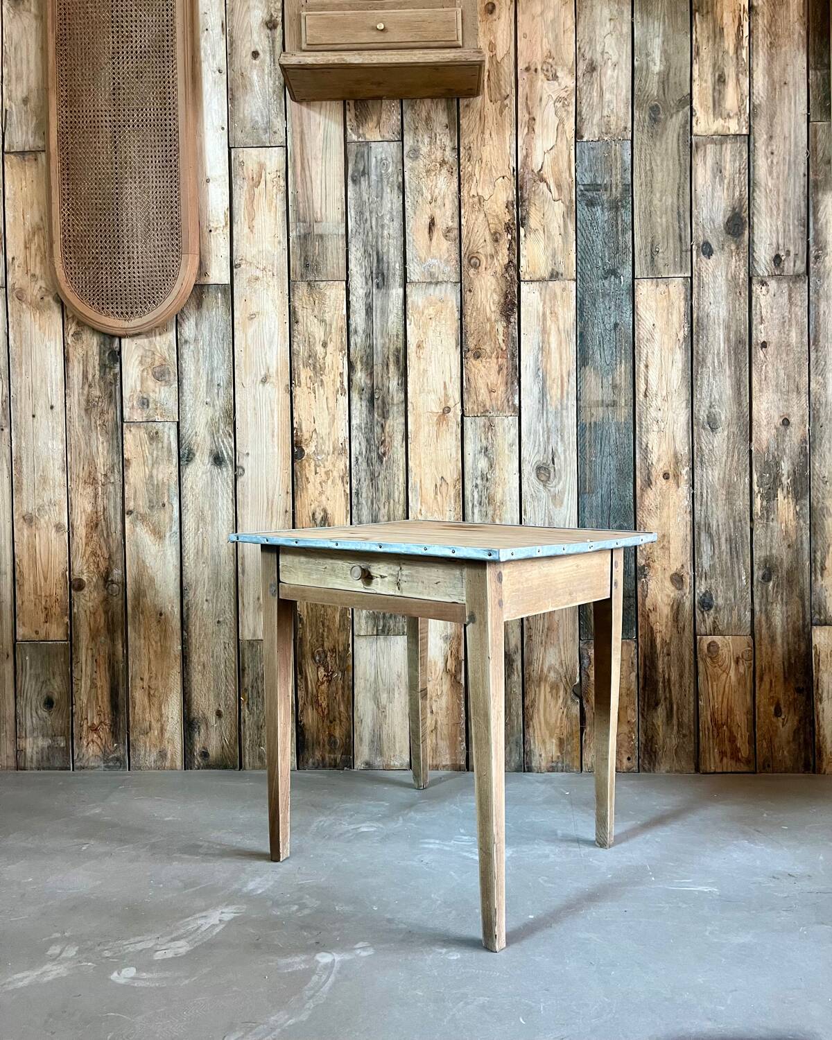 Wood and metal table