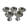 Set of 5 cups silver ice