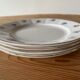 4 old Digoin & Sarreguemines “little flowers” flat plates