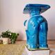 Elephant ceramic vintage plant stand side table