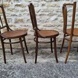 6 mismatched bistro chairs