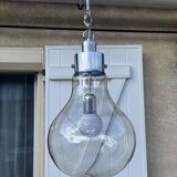 70s design smoked glass chandelier