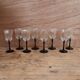 8 verres à vin Luminarc modèle "Octime" pied noir collection "Esso"