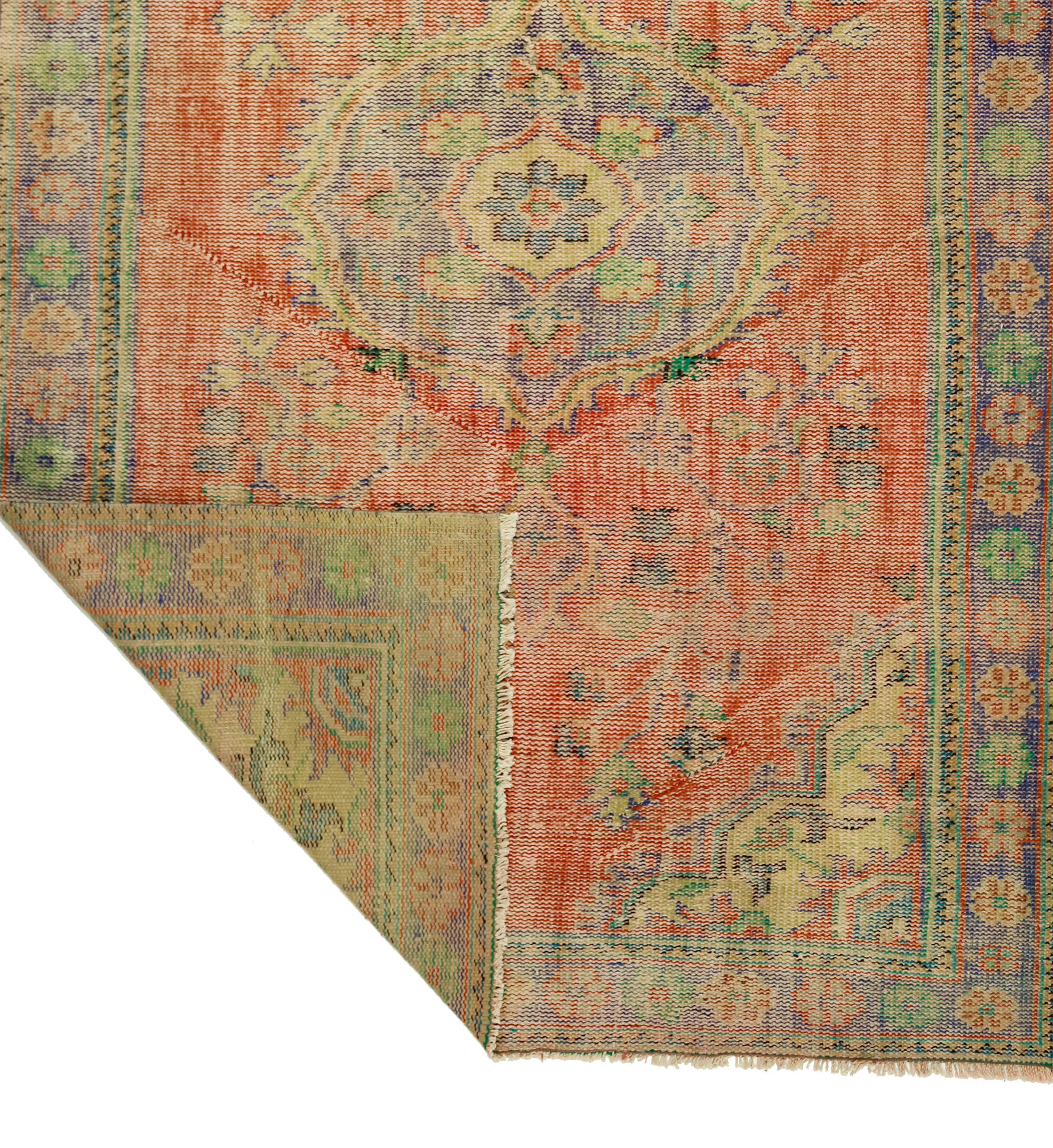 Anatolian handmade vintage rug 255 cm x 164 cm