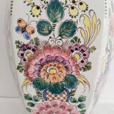 Delft potiche vase polychrome parakeets decoration