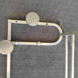 Old aluminum coat holder with 5 pads and a hat holder. Year 50