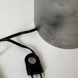 Grande lampe sculptural en métal chormé et brossé, design 1970