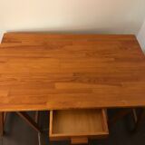 Wooden desk on trestles 1960