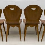 After Carlo Ratti Mid-Century Modern Italian Bentwood Chairs, 1950s