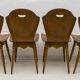 After Carlo Ratti Mid-Century Modern Italian Bentwood Chairs, 1950s
