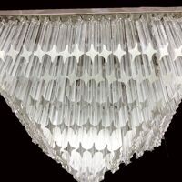 CLEAR “QUADRIEDRO” MURANO GLASS SQUARED FLUSH MOUNT by SimoEng