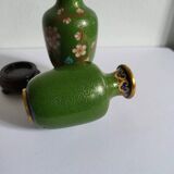 Miniature cloisonné enamel vases