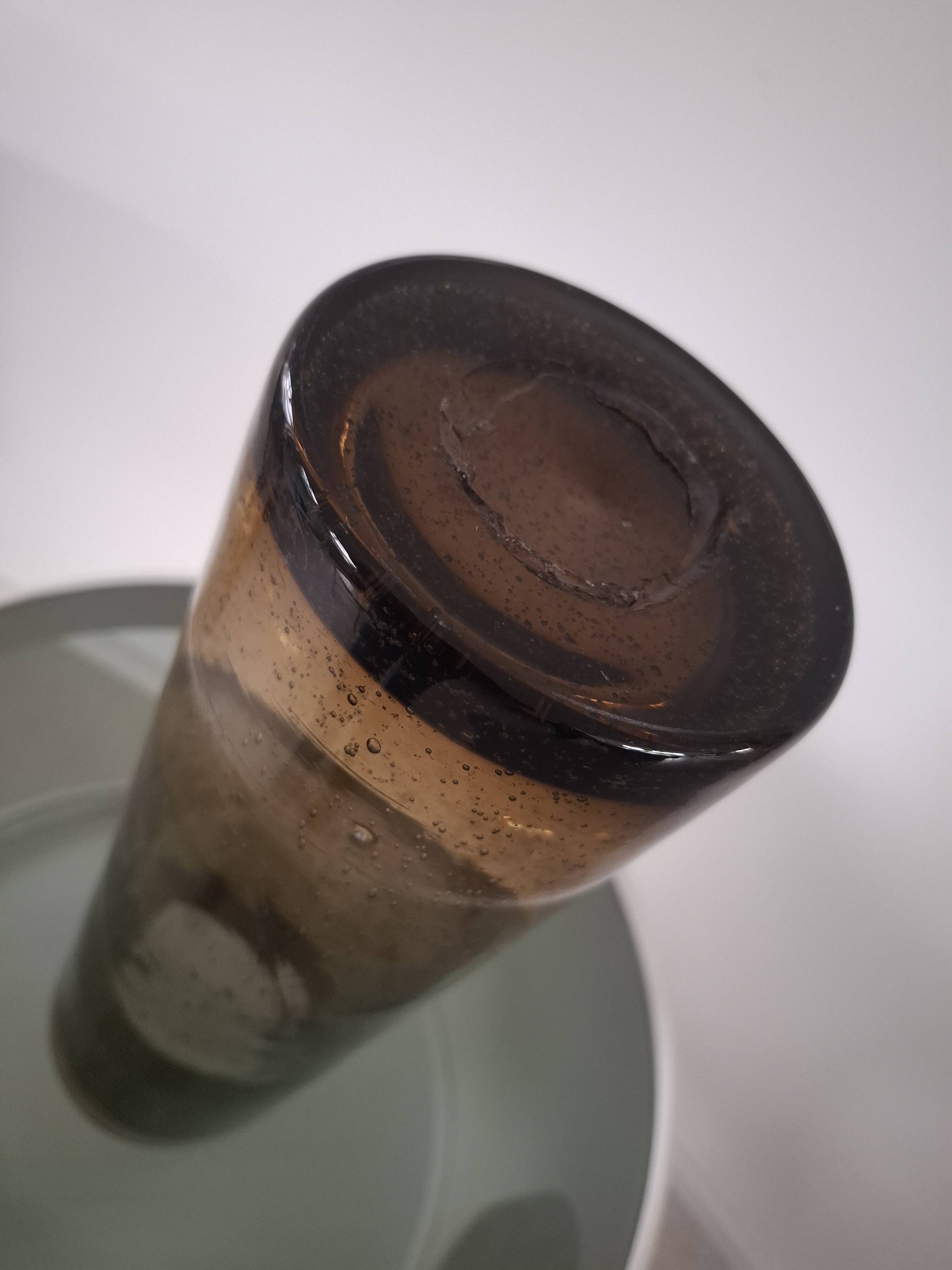 AMBER BLOWN GLASS ROLLING PIN