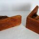 Vintage wooden bookends weeping Buddha