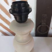 Pair of off-white patinated lamp bases