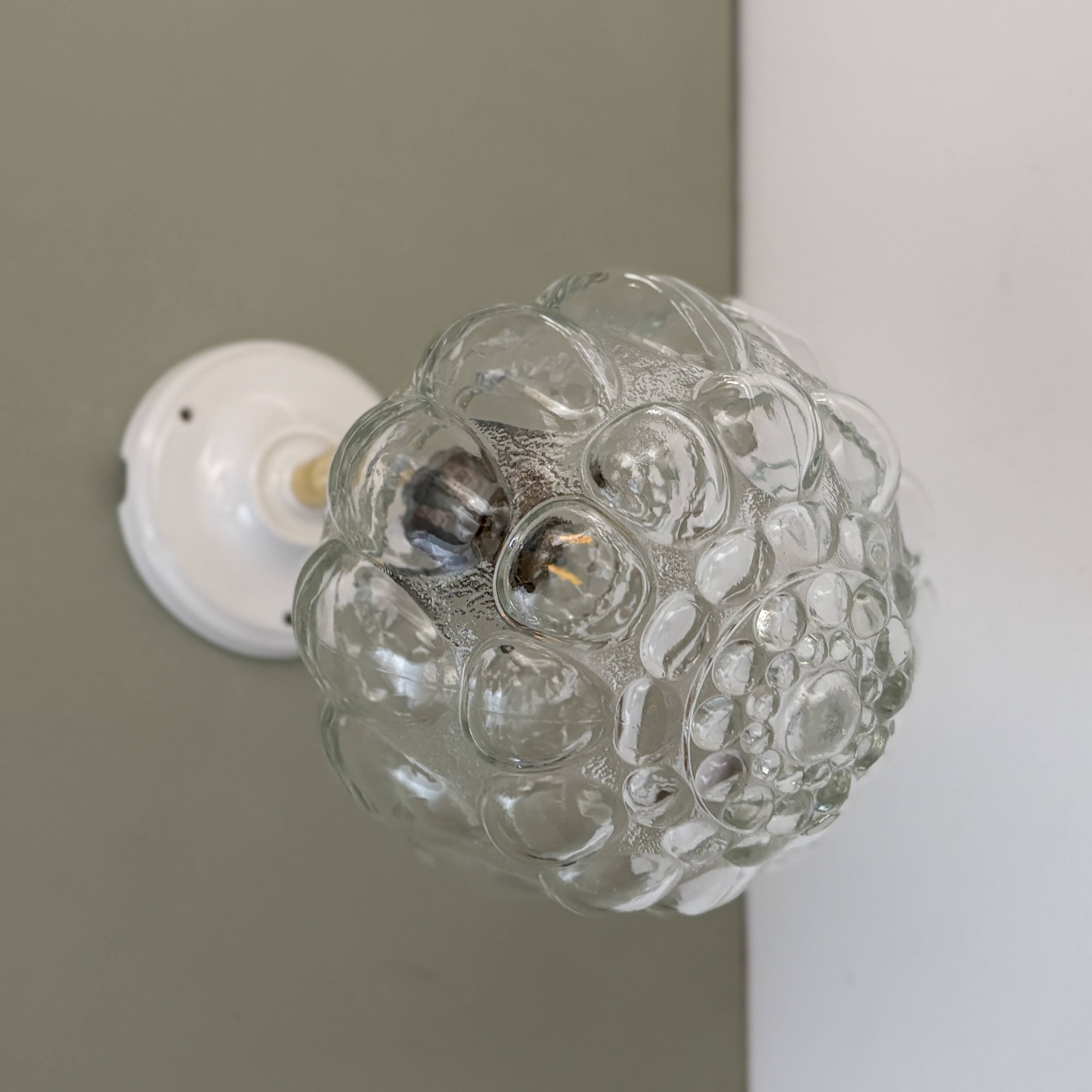 Vintage glass globe wall light