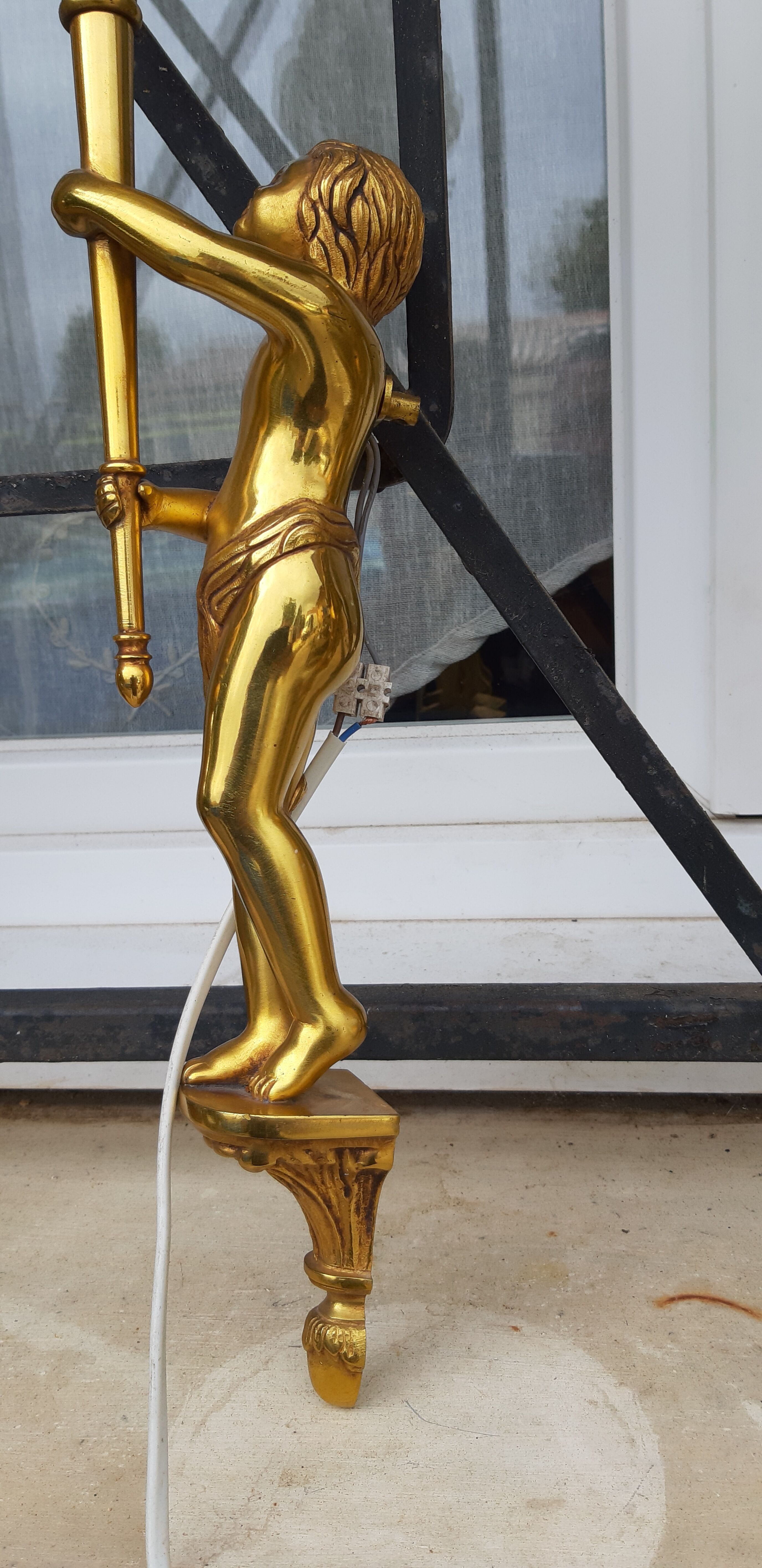 Pair of wall lamps gilded bronze