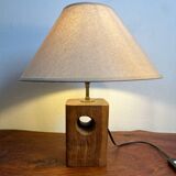 Solid wood table lamp