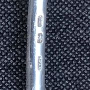 A fine silver-plated Art Nouveau sauce spoon/punch ladle, made by S.F.A.M.,