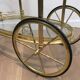 Oval Brass Rolling Table from Maison Baguès