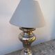 Large silver metal lamp with classic baluster o