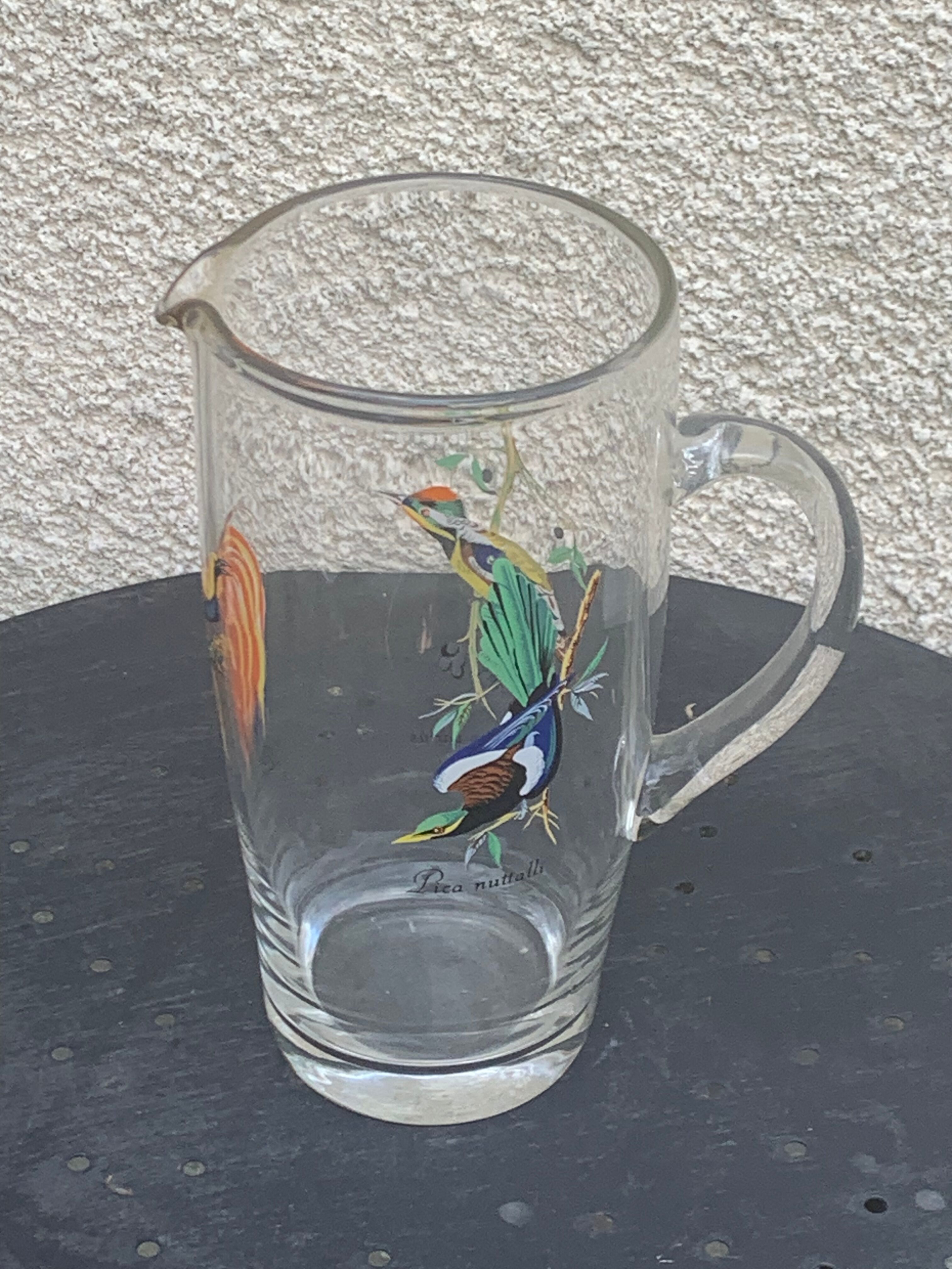 Vintage glass bird decanter, 1950/60