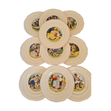 Dessert plates nursery rhymes of digoin and sarreguemine