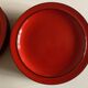 Set of 10 plates 1970 in red stoneware design Hertha Bengtson Thomas Rosenthal Scandinavian