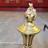 Gilded bronze andirons