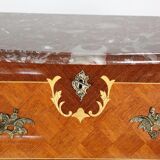 Commode bombée avec plateau en marbre, Ryden möbler AB, Nybro (Suède)