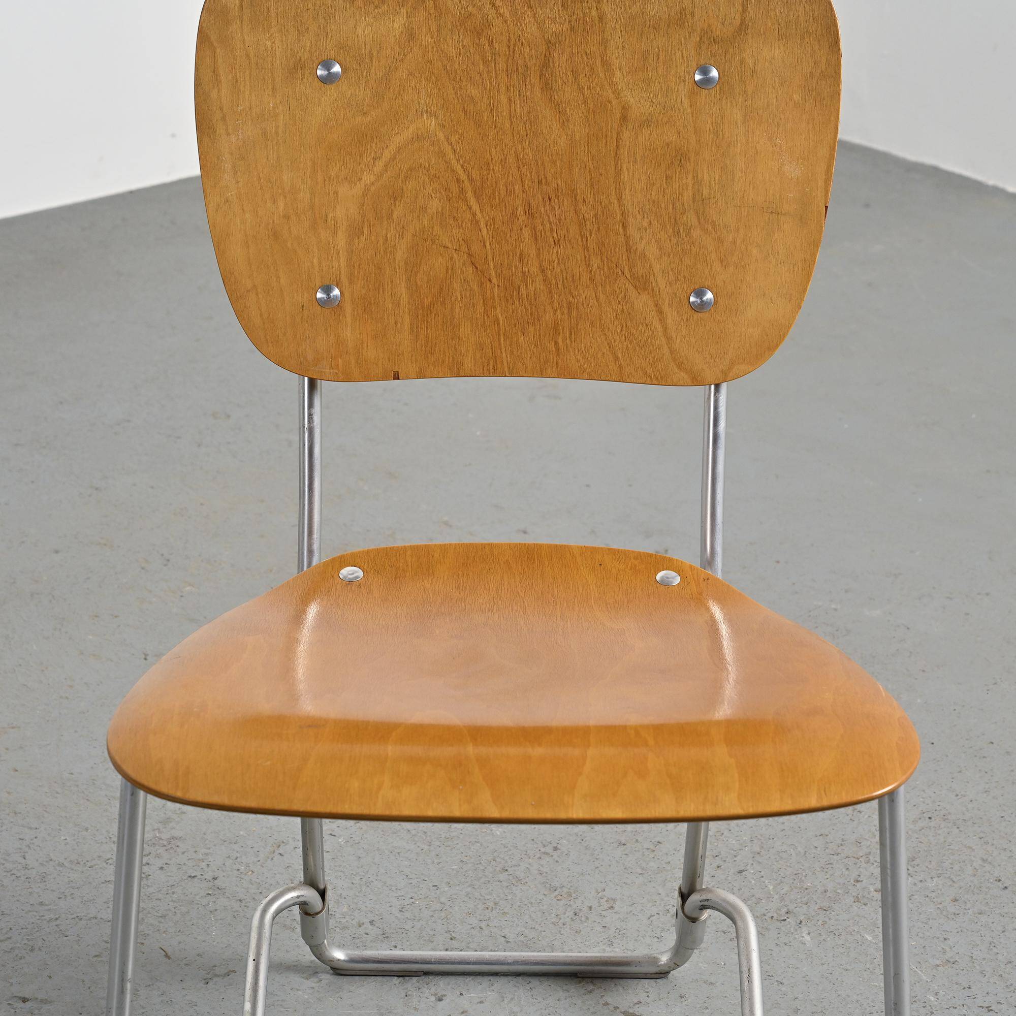 Suite de 8 chaises Alu-Flex par Armin Wirth, circa 1965