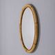 Vintage 1960s Italian design oval bamboo wall mirror
