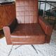 Fauteuil pivotant skaï et chrome années 60