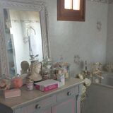Buffet bas  2 portes repeint style campagne décoration