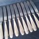 12 WMF knives + silver metal hallmarks from the 1940s