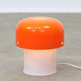 Rare Orange Mushroom Table Lamp by Luigi Massoni for Guzzini, 1970s