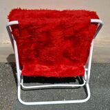 7s folding chair in faux fur