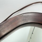 Miroir triangulaire en teck, Danemark, années 70