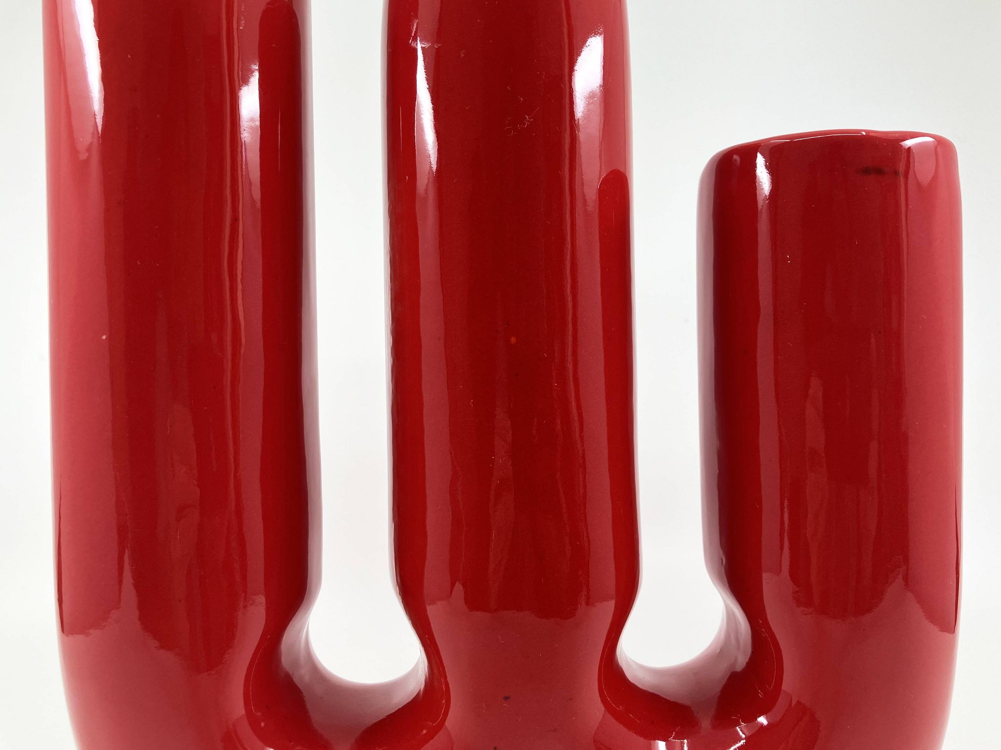 Vase with 3 necks in ceramic • space age • Italy • Circa 60/70
