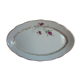 Plat de service ovale Porcelaine Chauvigny  39 x 24 cm