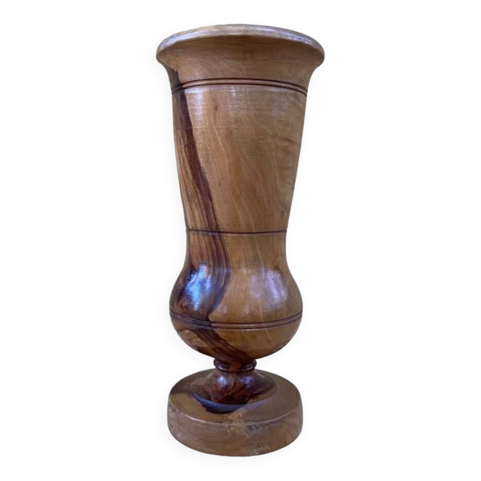Olive wood vase