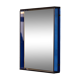 Miroir mural en verre coloré bleu et miroir, Italie, années 1960