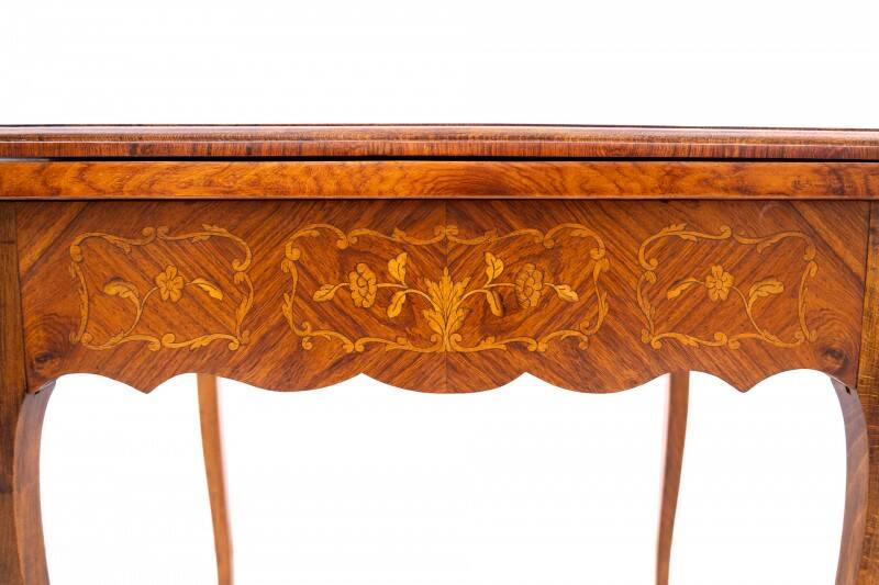 Inlaid card table, France, circa 1860. Empire