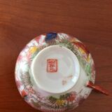 Set of 8 very old fine porcelain cups Japan and 2 under cups