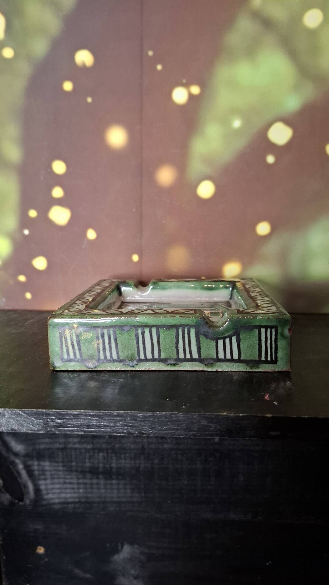 Vintage ashtray signed by Domingo Punter, ceramic from Teruel.