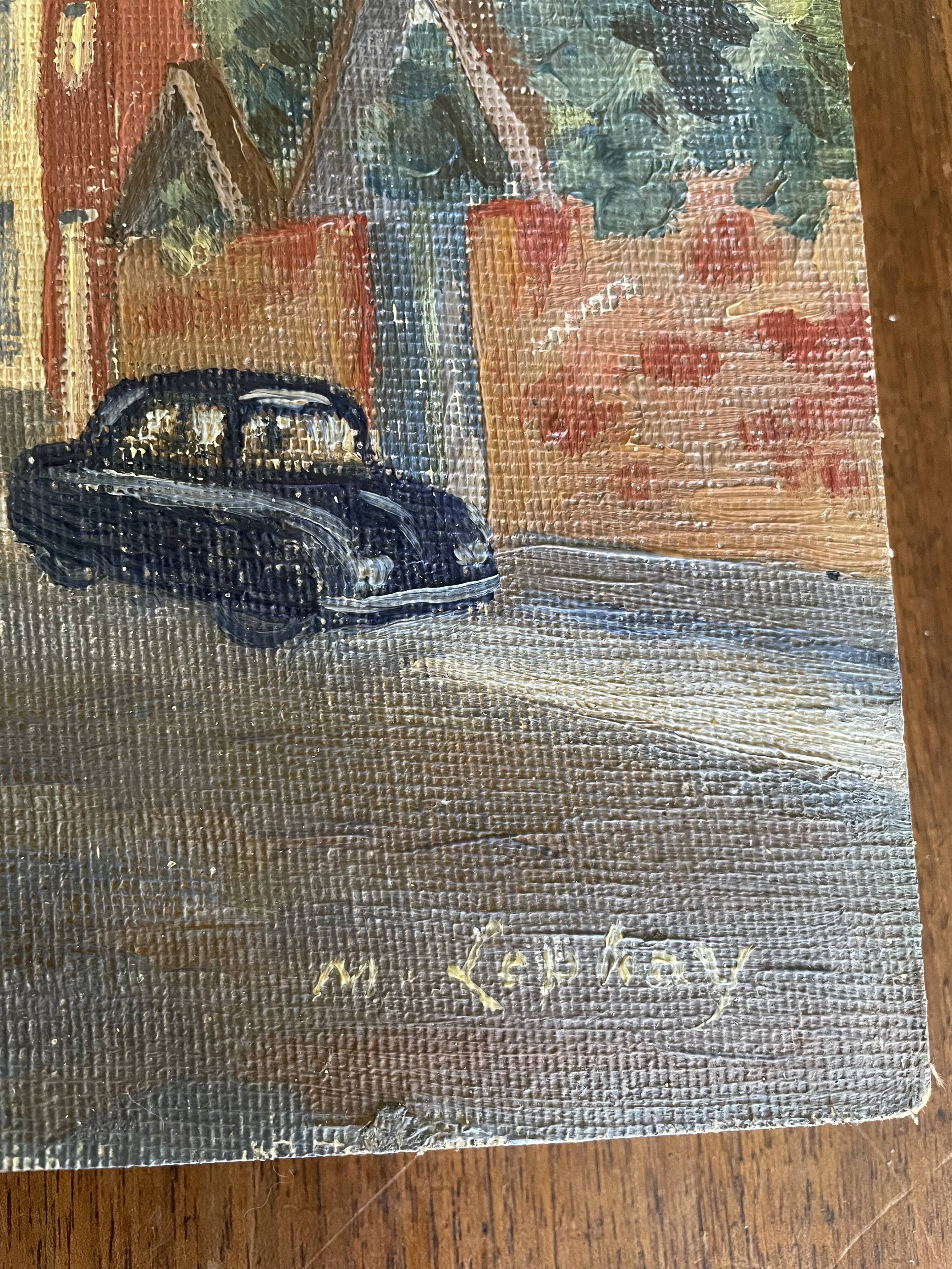 Oil on landscape cardboard 35 X 27