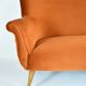 Three-seater velvet sofa, Germany 1960s, rusted, restored.