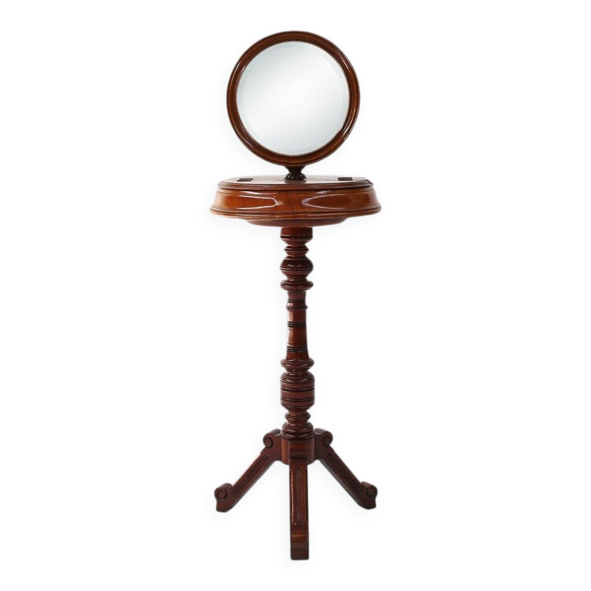 Romantic Make‑Up Mirror with Side Storage, France 1850s