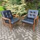 Paire de fauteuils scandinaves cuir, 1960