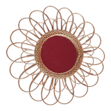 Sun mirror rattan wicker diam 56 cm